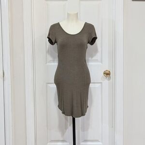 Green Rib Knit Dress